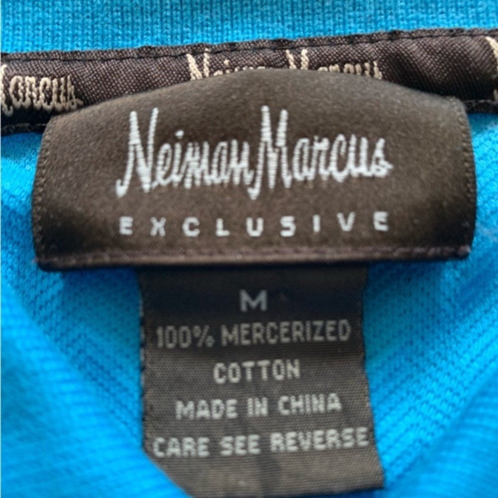 Neiman Marcus Rugby Style Long Sleeve Polo Shirt - Picture 8 of 14